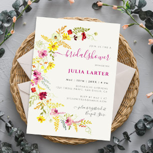 Lila Orchideen-Blume Brautparty Einladung