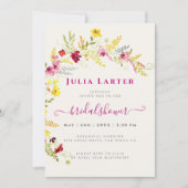 Lila Orchideen-Blume Brautparty Einladung (Vorderseite)