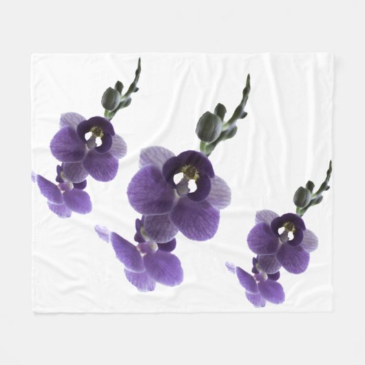 Lila Orchideen-Blume, Fleece Blanket (Vorderseite (Horizontal))