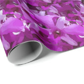 Lila Orchideen-Blume Geschenkpapier (Rolleneckpunkt)