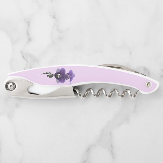 Lila Orchideen-Blume, Kellnermesser (Vorderseite)