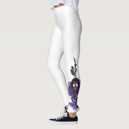 Lila Orchideen-Blume. Leggings