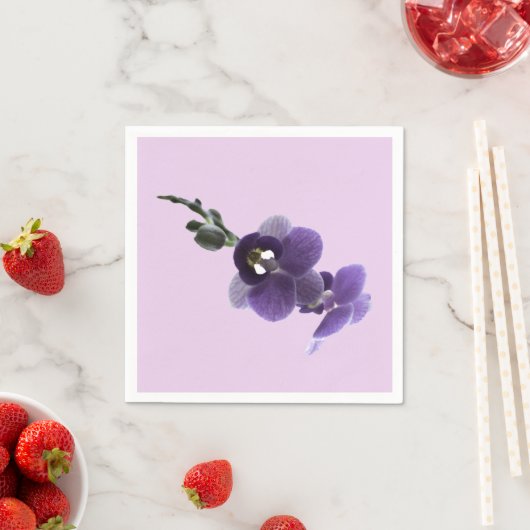 Lila Orchideen-Blume, Serviette (Beispiel)