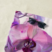 Lila Orchideen-Blume Strandtuch (Beispiel)