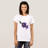 Lila Orchideen-Blume T-Shirt (Vorne ganz)