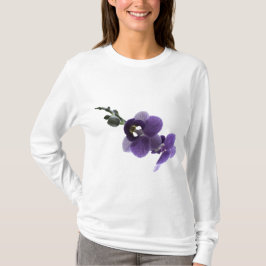 Lila Orchideen-Blume. T-Shirt