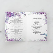 Lila Orchideen-Blumen-Begräbnis-Programm Programm (Innenseite)