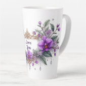 Lila Orchideen-Blumenrahmen Milchtasse (Rechte Ecke)