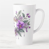 Lila Orchideen-Blumenrahmen Milchtasse (Rechts)