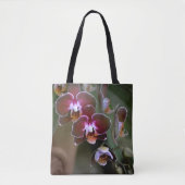 Lila Orchideen Botanische Blume Tasche (Vorderseite)