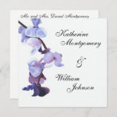 Lila Orchideen, die Einladung wedding sind (Vorne/Hinten)