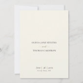 Lila Orchideen Ecru Elegante Hochzeitskarte Einladung (Rückseite)