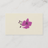 Lila Orchideen-Geschäfts-Karte Visitenkarte (Rückseite)