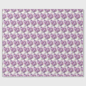 Lila Orchideen Geschenkpapier (Flach)