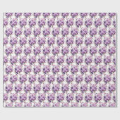 Lila Orchideen Geschenkpapier (Flach)