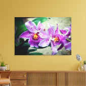 Lila Orchideen gezackte Leinwand (Insitu (Wohnzimmer))