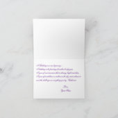 Lila Orchideen Grußkarte Geburtstag Karte (Innenseite)