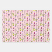 Lila Orchideen handillustrierte Geschenkpapier-Set Geschenkpapier Set (Vorderseite 3)