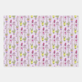 Lila Orchideen handillustrierte Geschenkpapier-Set Geschenkpapier Set (Vorderseite 2)
