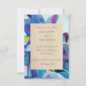 Lila Orchideen Hochzeit Aquarellkunst rustikal Einladung (Vorderseite)