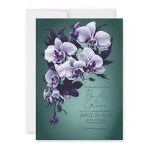 Lila Orchideen im grünen Hintergrund.