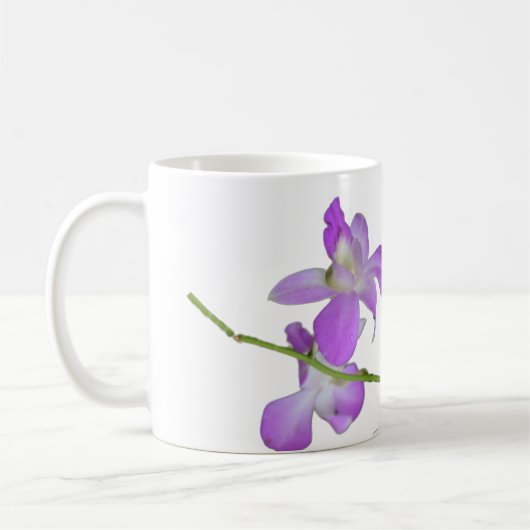 Lila Orchideen Kaffeetasse (Links)