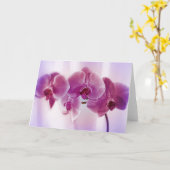 Lila Orchideen Karte (Gelbe Blume)