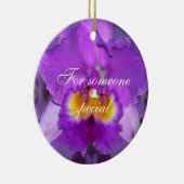 Lila Orchideen Keramik Ornament (Rechts)