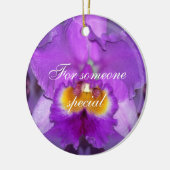 Lila Orchideen Keramik Ornament (Links)