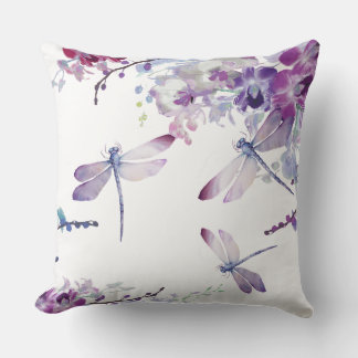 Lila-Orchideen-Kolibri-Bestattungsprogramm Kissen