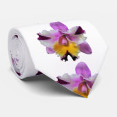 Lila Orchideen Krawatte (Gerollt)