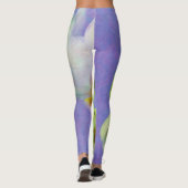 Lila Orchideen Leggings (Rückseite)