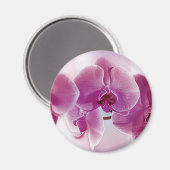 Lila Orchideen Magnet (Vorderseite/Rückseite)