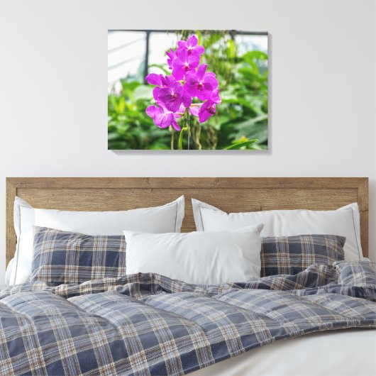 Lila Orchideen mit Leinwand (Insitu (Schlafzimmer))