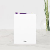 Lila Orchideen, moderne, elegante Hochzeit Danke C (Rückseite)