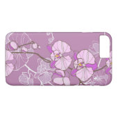 Lila Orchideen-Muster Case-Mate iPhone Hülle (Rückseite (Horizontal))