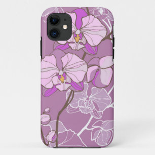 Lila Orchideen-Muster Case-Mate iPhone Hülle