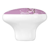 Lila Orchideen-Muster Keramikknauf (Seitenansicht)