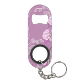Lila Orchideen-Muster Mini Flaschenöffner (Rückseite)