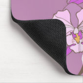 Lila Orchideen-Muster Mousepad (Ecke)