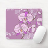 Lila Orchideen-Muster Mousepad (Mit Mouse)
