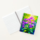 Lila Orchideen Notizbuch (Innenseite)