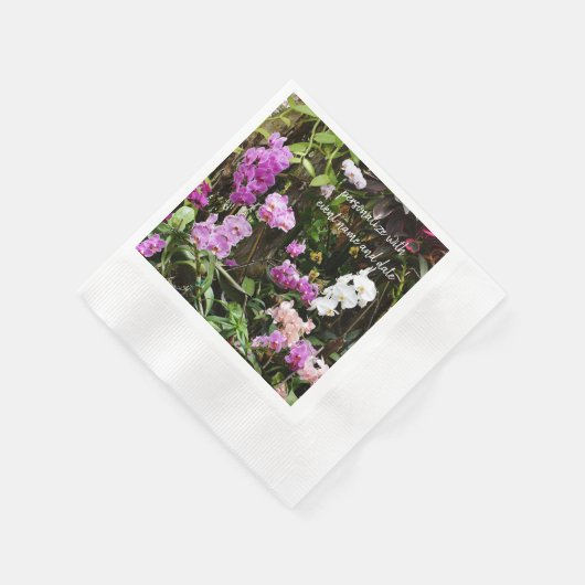 Lila Orchideen Papier Napkins Serviette (Ecke)