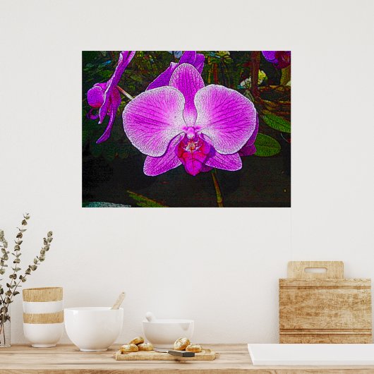 Lila Orchideen Poster (Küche)