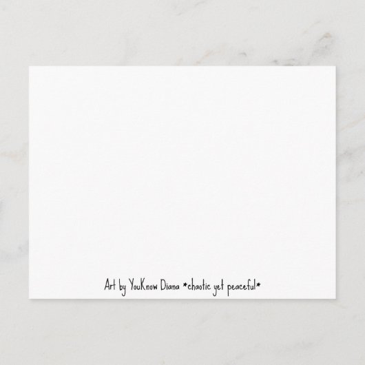 Lila Orchideen Postkarte (Rückseite)