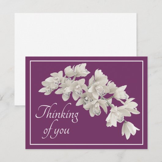 Lila Orchideen Postkarte (Vorne/Hinten)