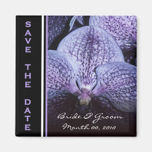 Lila Orchideen-Save the Date Magneten Magnet