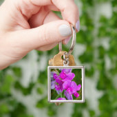 Lila Orchideen Schlüsselanhänger (Hand)