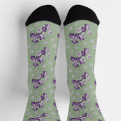 Lila Orchideen Socken (Oben)