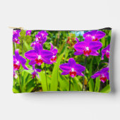 Lila Orchideen-Tasche Zubehörtasche (Vorderseite)